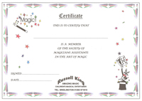 Certificate image, with link to enlargement